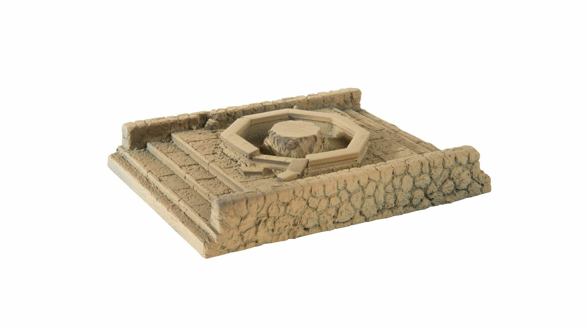 030-34760 - N - Vergessener Ort "Brunnen"<br>9,7 x 7,1 cm, 3,7 cm hoch, Höhe Statue 2 cm